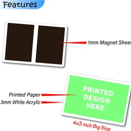 connect & collect Fridge Magnet 4x3 Inch Big Size Decor for Home, Office, Locker, PC, Almirah Fridge Magnet Pack of 1 image 2