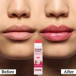 slouq Tinted Ceramide Lip Balm with SPF50 PA+++ - Kojic Acid & Niacinamide Strawberry + Berry image 5