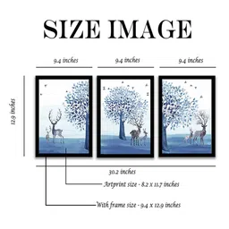 art street Multicolour Engineered Wood (Set of 3) Art Panelss image 2