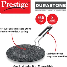prestige Extra Durable Stone Finish Coating Tawa 26.5 cm diameter image 2
