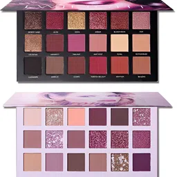 wahira 36 Colors Combo Matte Shimmer EyeShadow Palette Eye Shadow Nude + Rose Gold 36 g-picture-48