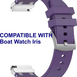 ACM WSM36X22PU2394 Watch Strap Metal Hook Silicone 22mm for Boat Watch Iris Smartwatch Purple Smart Watch Strap-image-44
