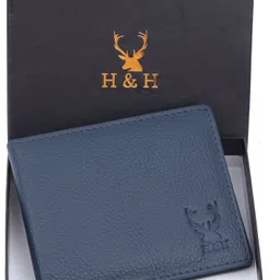 h&h Men Trendy Blue Genuine Leather RFID Wallet-picture-41