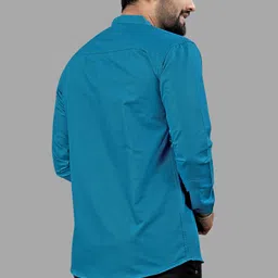 sopani Men Solid Cotton Blend Straight Kurta image 2