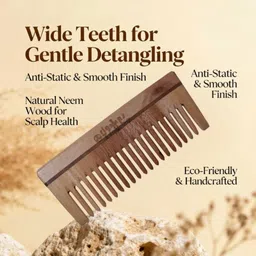 origins tribe Handcrafted Natural Wooden Comb, Anti-Static for All Hair (Detangling Combs) image 3