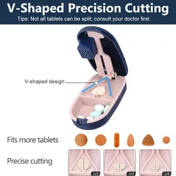 maycreate Pill Cutter Splitter for Small Tablets with Safety Blade and Storage Box Pill Cutter Splitter for Tablets NA Pill Cutter image 4