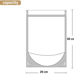 pocheon 1.2Kg Capacity, 100 pcs, Matt White-Reusable Without Window Stand up Zip Pouch Plastic Storage Pouch image 2