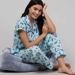 crown king garments Women Shirt & Pyjama set Multicolor Printed image 1