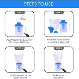 TASHAN WORLD 3 in1 Electric Vaporizer Machine For Nose Steam Inhaler For Cold And Cough Steamer, Spa, Face Steam for Facial (Random Color) Pack of 2 Vaporizer image 4