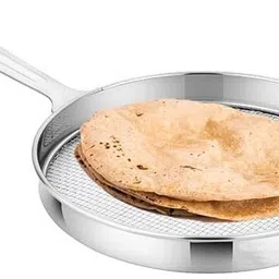 indriyas Papad Jali Stainless Steel Round Frying Net for Kitchen Snacks,Chips,Fryums Use 2 kg Roaster-picture-41
