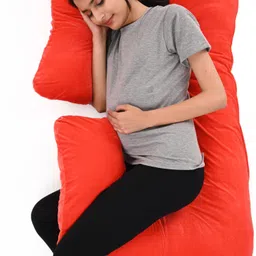 jaga home decor Cotton Pregnancy Pillow Pack of 1 Solid C Shape-picture-28