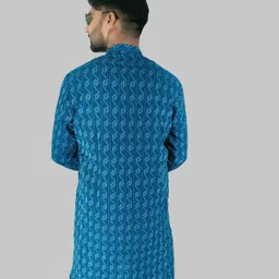 ladsloom Men Striped Pure Cotton Straight Kurta image 3