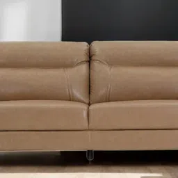 royaloak Harmony Leatherette 3 Seater Sofa in Brown Colour image 1