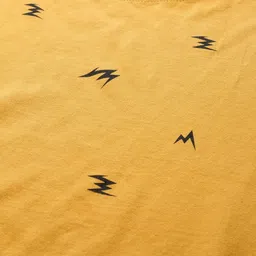 roadster Women Printed Round Neck Pure Cotton Yellow T-Shirt image 3