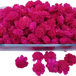 pupriwall Loose Dry Flowers For DIY | Pooja | Art & Craft | Wedding Flower Pink Rose, Wild Flower Artificial Flower-picture-12