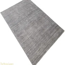 the woven legacy Grey Abstract Wool and Cotton 5 ft x 7 ft Hand Woven Carpet image 3