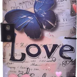 nizam handicraft Butterflys Love Print special binding A5 Diary Un-Ruled A5 Diary 200 200 Pages image 2