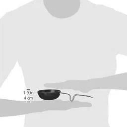 vibecraft Hard Anodized Small Tadka Pan Tadka Pan 6 cm diameter 0.2 L capacity image 5