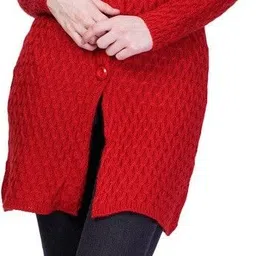 montrex 100% Acro Wool Self Design Coat For Women image 4