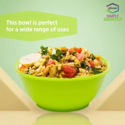 gluman Polypropylene Serving Bowl Round Plastic Bowl Set, Microwave Safe and Vibrant Colors image 2