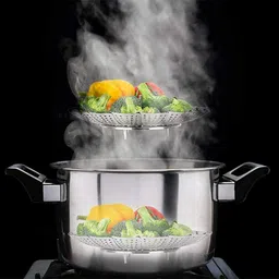 rhydin Multipurpose Fruit Bowl Steamer for Boiling cooking Fish, Chicken, Dumpling Collapsible Colander image 4