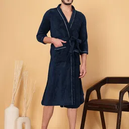 fabinaliv Dark Blue 4XL Bath Robe-picture-16