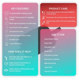 lookfit orthopedic Heat Belt Back Pain With cover Pain Reliever Heating Pad for Joints ORTHOPEDIC PAIN RELIFE 0 ml Hot Water Bag image 3