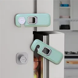 vrutwa Multi-Purpose Baby Proof Safety Lock | Refrigerator, Door & Drawer Lock, 2 Pcs image 1