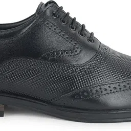 liberty HOL-125E Formal Shoes With PU Sole | Lightweight & Comfortable Lacing Brogues For Men image 2