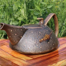 laghima jadon Pack of 7 Ceramic Tea/Coffee Handmade Kettle japanese Unique Styled Design Morning Set with 6 Cups image 4