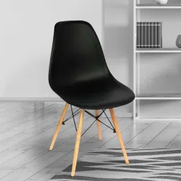casacraft from pepperfry Aken Iconic Chair in Black Colour image 1