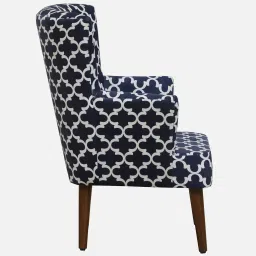 globally indian Mantra Fabric Wing Chair In Dark Blue Colour image 5
