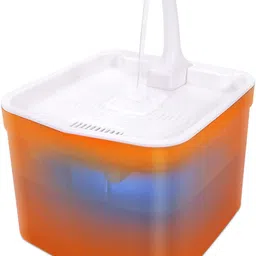 petvogue Cat tap Water fountain with LED Light | Automatic & Ultar Quiet | Orange 2L-picture-14