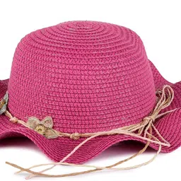 Adorazone Girl's Crochet Summer Beach Hat with Floral Accents |UV-Protected-picture-15