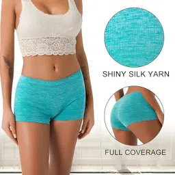 hi glomy Pack of 5 Women Boy Short Multicolor Panty image 2