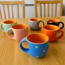 sjs Pack of 6 Bone China Tea Cups Set of 6 | Coffee Mugs for Home Office, perfect for gifting-picture-30