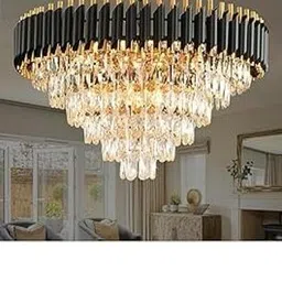 maginato 800mm Black Gold Chandelier @4 Chandelier Ceiling Lamp image 2