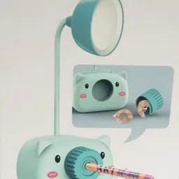 little station 4 in1 Table lamp with Pencil Cutting lamp led Light and Pen Barrel wit USB Cable Study Lamp image 2