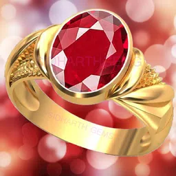 Brass Ruby Gold Plated Ring-image-4