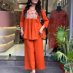 dishwa fashion Tunic Pant Co-ords Set image 1