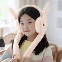 s startrend Winter Funny 1 White Head Phone Moving Air Pump Earmuff for Girls/Women's Ear Muff image 2