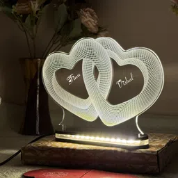 impactgift 3D Personalized Name Engraved Acrylic LED lamp Gift for Her/Him Gifts Table Lamp image 2