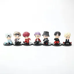 gtrp BTS Miniature Dolls Set of 7 (Tiny tan Figures Set) | Package of 7 image 2