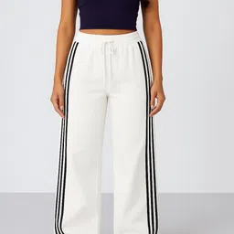 shahveer creation Women Striped Beige Track Pants image 2