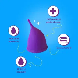 Lemme Be Menstrual Cup Sterilizer | Along With Measurement Cup | Kills 99.9% Germs With Steam in 3 Minutes | Automatic Power Off | Steam Sterilizer + Z Cup (Medium, Rainbow) Combo 25 ml image 5