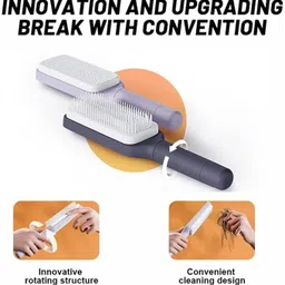 k.b.sales Self-cleaning Anti-static Massage Comb - Hair Brush for Adults and Kids image 4