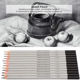 deziine 12 pcs Sketching Pencils(10B,8B,6B,5B, 4B,3B,2B,B,HB,2H,4H,6H)Graphite Pencils Pencil image 5
