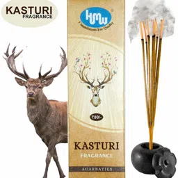 hmwarakhwala Agarbatti with Luxury Premium KASTURI FRAGRANCE (PACK OF 3, EACH 100 g) KASTURI image 2