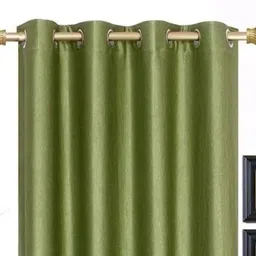 kanodia poly fab 213 cm (7 ft) Door Polyester Room Darkening Curtain (Pack Of 4) image 2