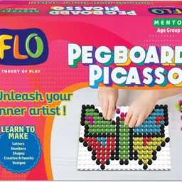 flo toys Pixel Pegboard Multicolor Mosaic Puzzle Learning Toy image 4